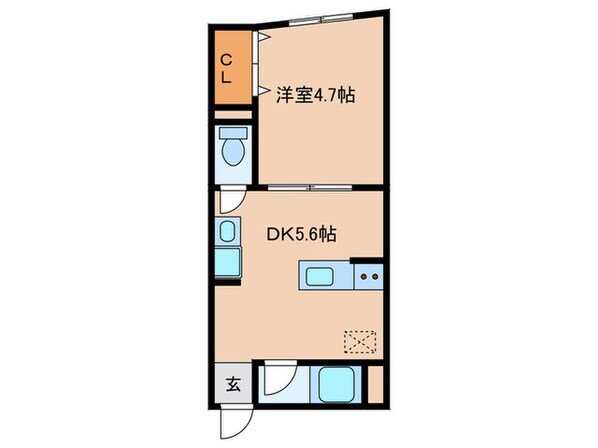 恵美須コーポ新館の物件間取画像